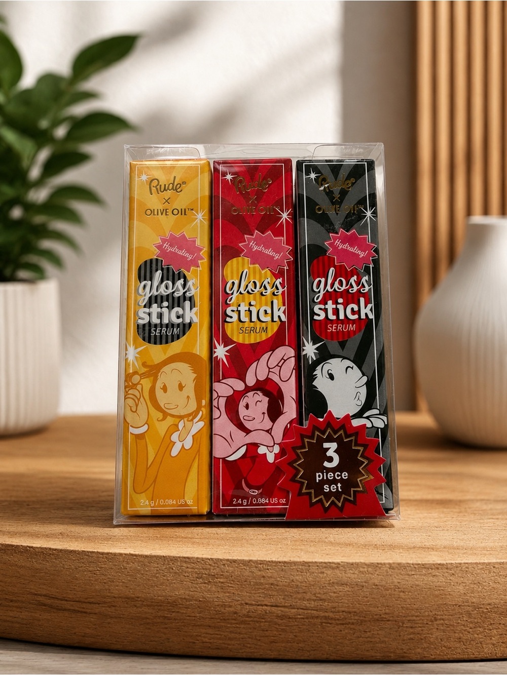 👄 RUDE Gloss Stick Serum Set - Lip Gloss 3 pack
